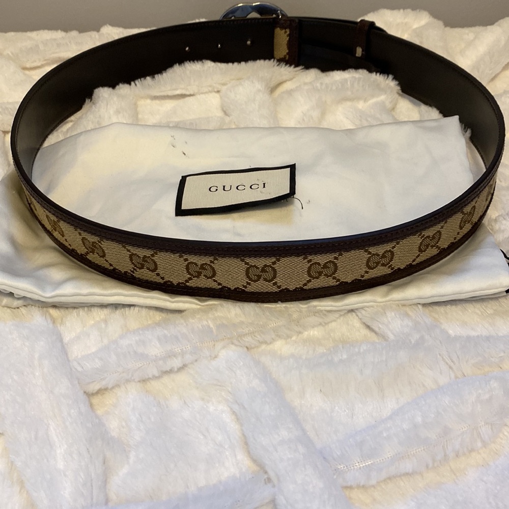 Gucci Supreme Canvas Double GG Belt With Dust Bag - Picture 11 of 17